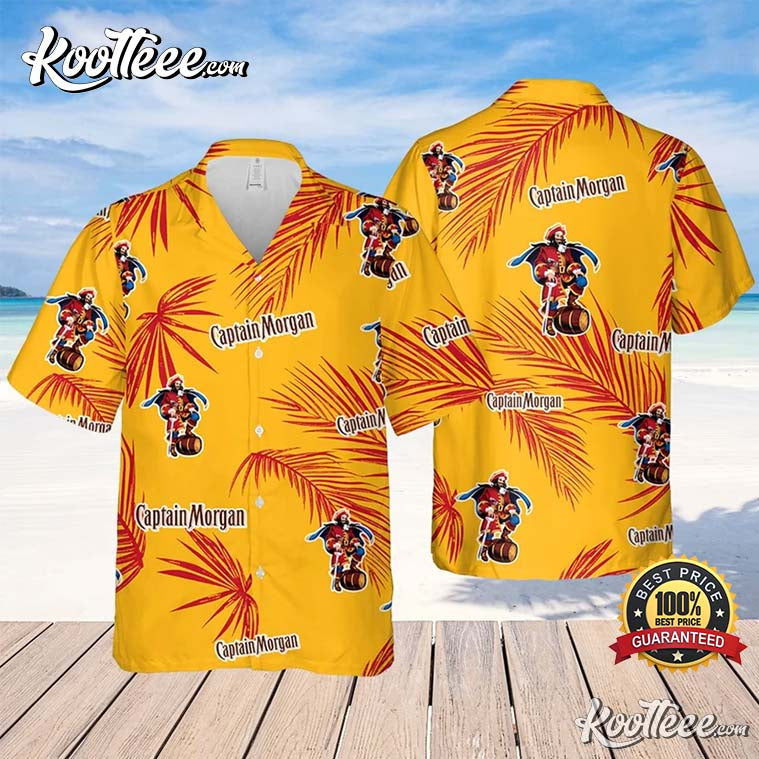 Captain Morgan Palm Leaves Pattern Hawaiian - Adult & Kids T-Shirts, Sweatshirts & Hoodies apparel design preview 1