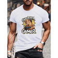 Capybara Gamer Polyester Knit Crew Neck Casual Short - Adult & Kids T-Shirts, Sweatshirts & Hoodies apparel design preview 1