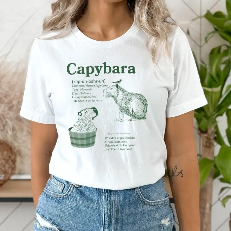 Capybara Vintage Inspired Retro Sience Trending Meme - Adult & Kids T-Shirts, Sweatshirts & Hoodies apparel design preview 1
