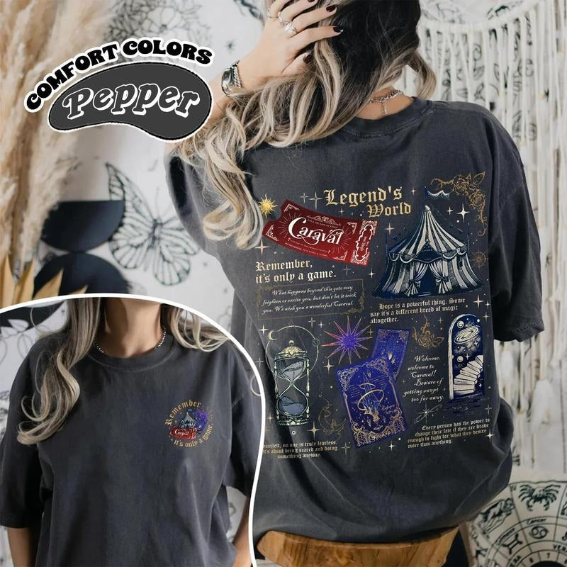 Caraval Remember 'S Only Game Legendary Booktor - Adult & Kids T-Shirts, Sweatshirts & Hoodies apparel design preview 1