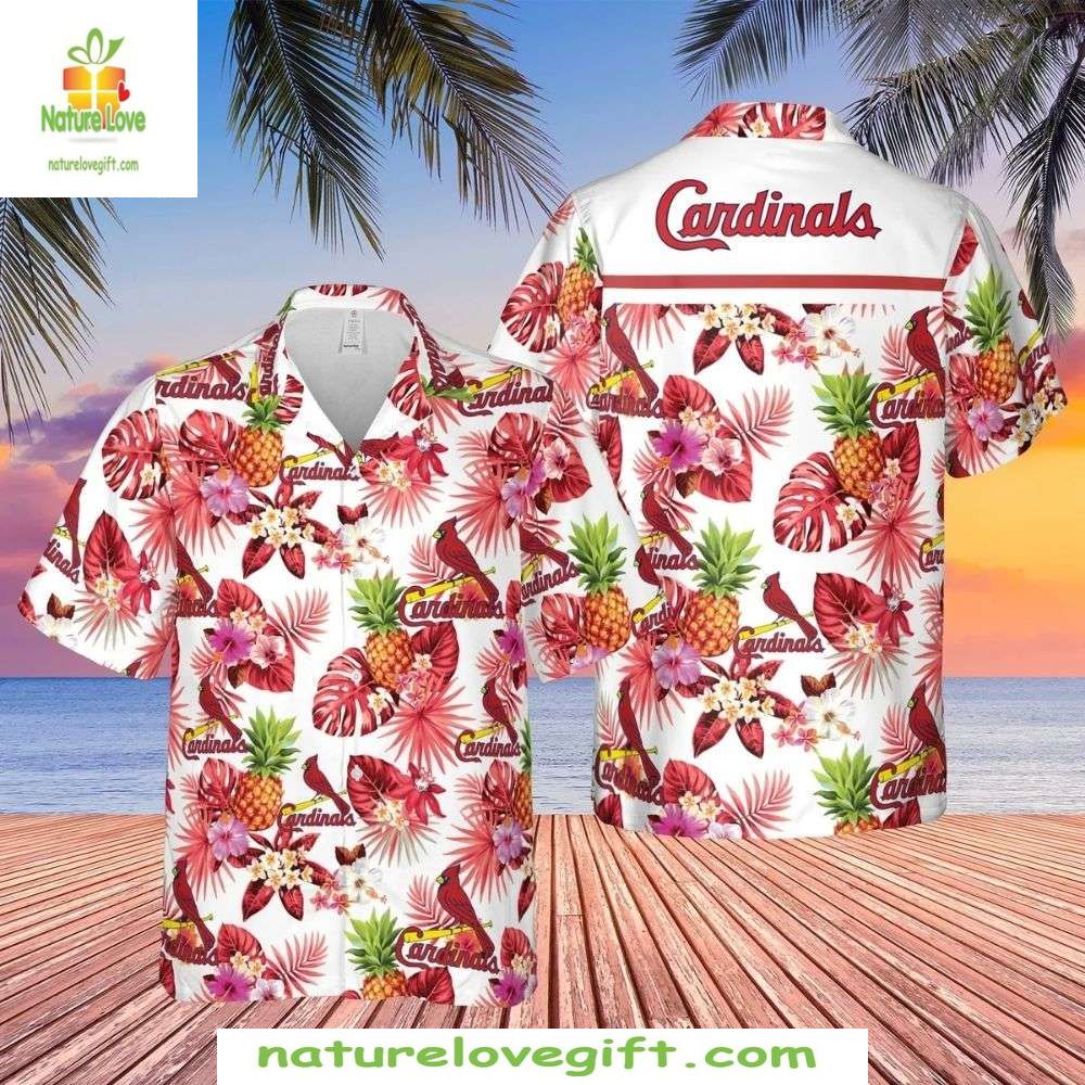 St Louis Cardinals Hawaiian Floral Breeze MLB - Adult & Kids T-Shirts, Sweatshirts & Hoodies apparel design preview 1