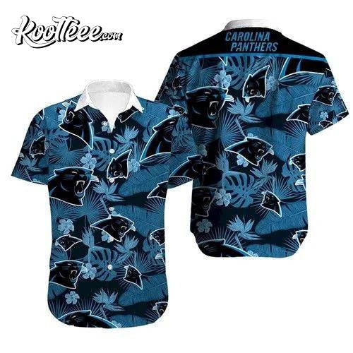 Carolina Panthers Curved Hawaiian - Adult & Kids T-Shirts, Sweatshirts & Hoodies apparel design preview 1