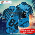 Carolina Panthers Custom Name And Number Hawaiian - Adult & Kids T-Shirts, Sweatshirts & Hoodies apparel design preview 1