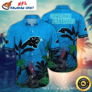 Carolina Panthers Jungle Roar Tropical Hawaiian - Adult & Kids T-Shirts, Sweatshirts & Hoodies apparel design preview 1