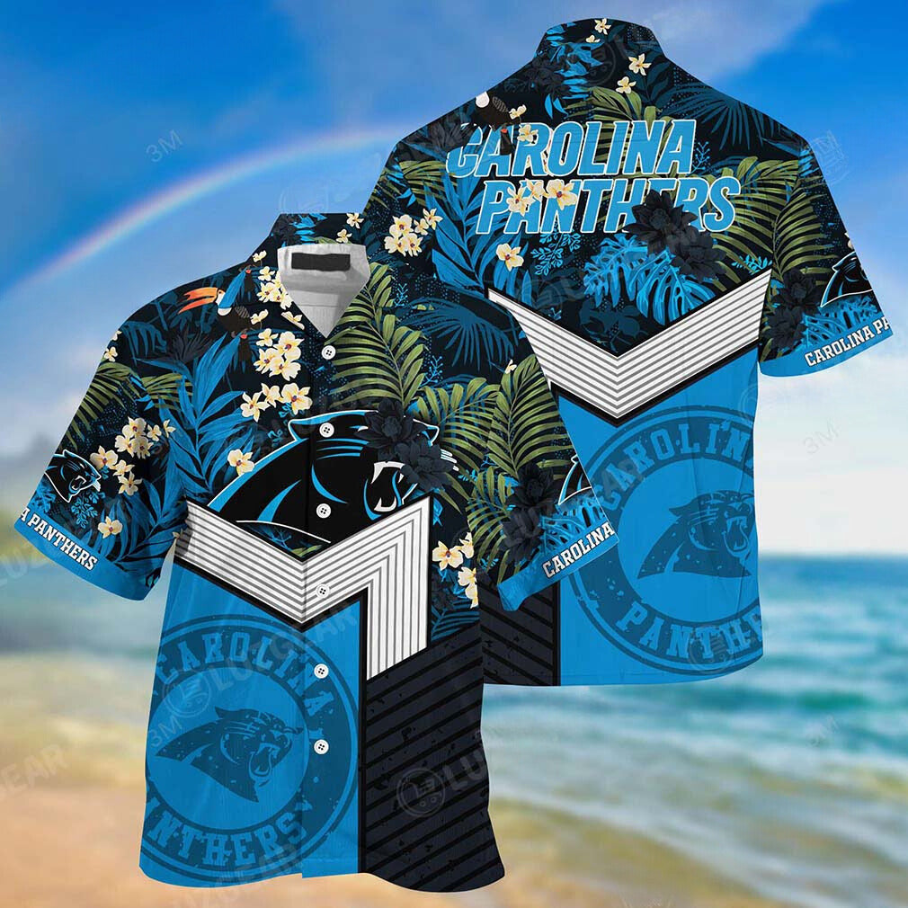 Carolina Panthers Hawaiian Ocean Breeze Victory - Adult & Kids T-Shirts, Sweatshirts & Hoodies apparel design preview 1