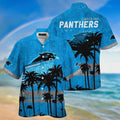 Carolina Panthers Hawaiian Tropical Gridiron Design - Adult & Kids T-Shirts, Sweatshirts & Hoodies apparel design preview 1
