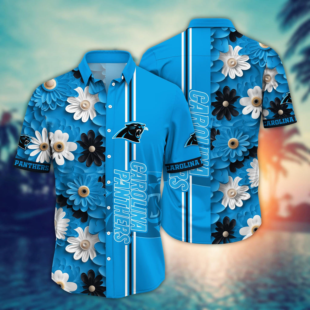 Carolina Panthers Hawaiian Tropical Thunder Design - Adult & Kids T-Shirts, Sweatshirts & Hoodies apparel design preview 1