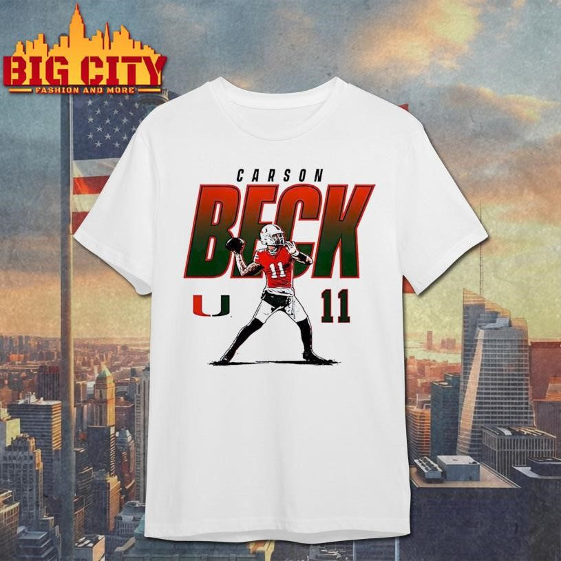Carson Beck Miami Football NCAA Legends Caricature - Adult & Kids T-Shirts, Sweatshirts & Hoodies apparel design preview 1