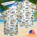 Cartoon Bluey Dad Hawaiian - Adult & Kids T-Shirts, Sweatshirts & Hoodies apparel design preview 1