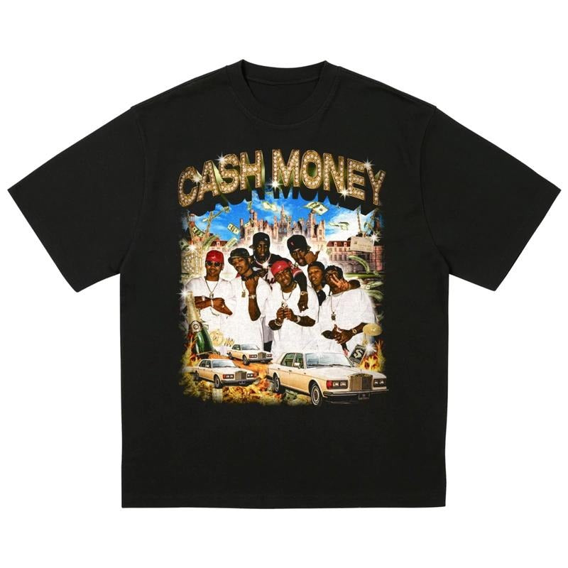 Cash Money Vintage Rap Streetwear Hip Hop Band 90S - Adult & Kids T-Shirts, Sweatshirts & Hoodies apparel design preview 1