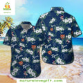 MLB Detroit Tigers Hawaiian Navy Tiger Floral Print - Adult & Kids T-Shirts, Sweatshirts & Hoodies apparel design preview 1