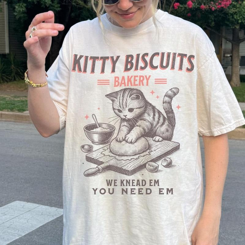 Cat Biscuit Cute Kitty Biscuits Bakery Funny Baking - Adult & Kids T-Shirts, Sweatshirts & Hoodies apparel design preview 1