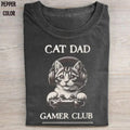 Cat Dad Gamer Club Funny Lover Daddy Humorous - Adult & Kids T-Shirts, Sweatshirts & Hoodies apparel design preview 1