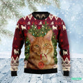 Cat Decor Pine 3D Ugly Christmas Sweater - Holiday Gift product image