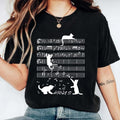 Cat Funny Music Notes Owner Lover Pianist Short - Adult & Kids T-Shirts, Sweatshirts & Hoodies apparel design preview 1