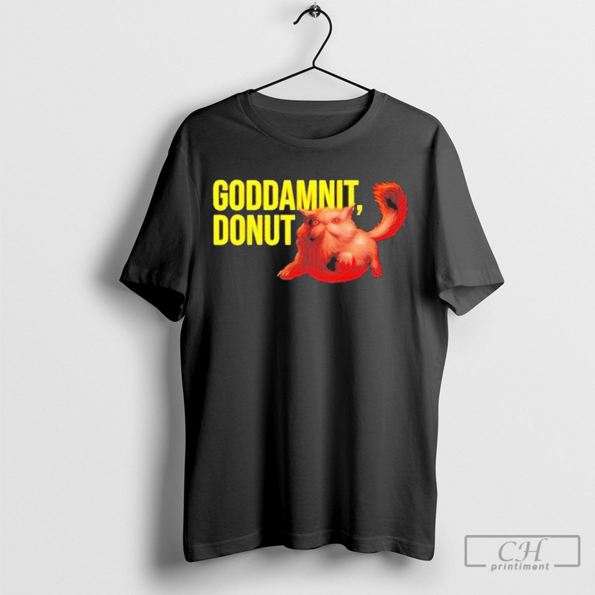 Cat Goddamnit Donut Poster - Adult & Kids T-Shirts, Sweatshirts & Hoodies apparel design preview 1