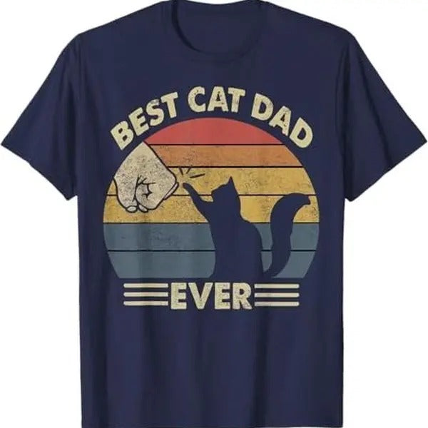 Cat Best Dad Ever Funny - Adult & Kids T-Shirts, Sweatshirts & Hoodies apparel design preview 1