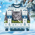 Cat Smoking Meowboro Ugly Christmas Sweater - Holiday Gift product image