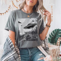 Cat UFO Funny Alien Encounter Cozy Lovers Sci Fi Fans - Adult & Kids T-Shirts, Sweatshirts & Hoodies apparel design preview 1