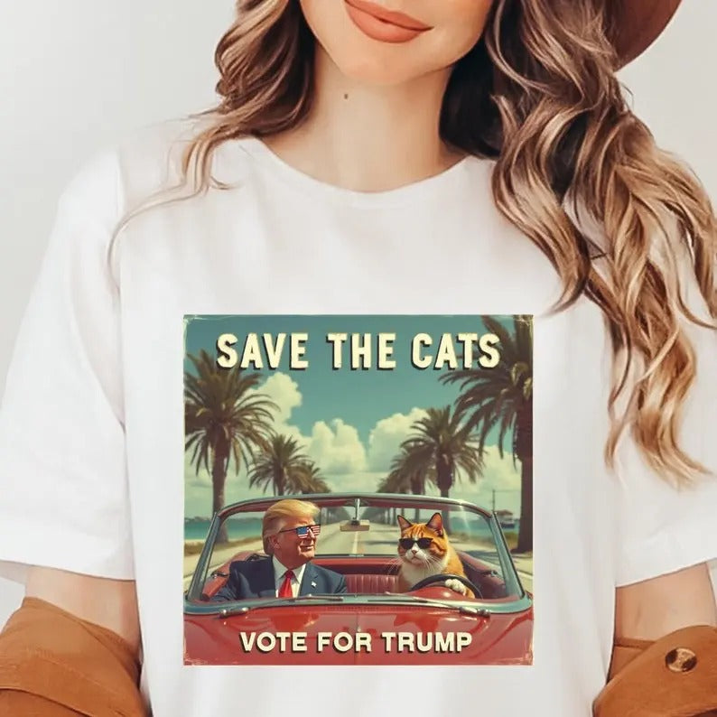 Cats Trump Republican 2024 Conservative Patriotic - Adult & Kids T-Shirts, Sweatshirts & Hoodies apparel design preview 1
