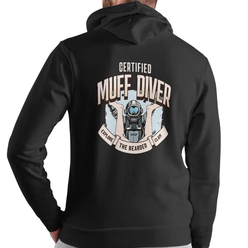 Certified Diver Explore Bearded Clam Casual Menswear - Adult & Kids T-Shirts, Sweatshirts & Hoodies apparel design preview 1