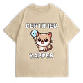 "Certified Yapper" Funny Meme Cat - Adult & Kids T-Shirts, Sweatshirts & Hoodies apparel design preview 1