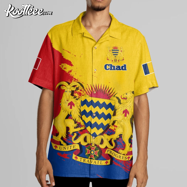 Chad Coat Of Arms Custom Hawaiian - Adult & Kids T-Shirts, Sweatshirts & Hoodies apparel design preview 1