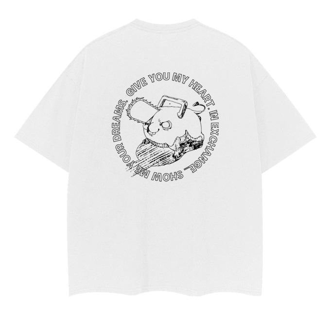 Chainsaw Man "Pochita" Vintage Anime 100% Cotton - Adult & Kids T-Shirts, Sweatshirts & Hoodies apparel design preview 1