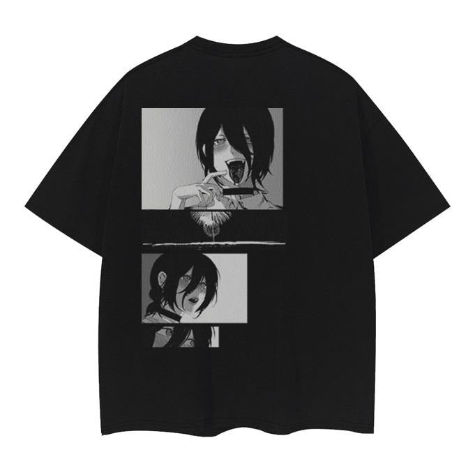 Chainsaw Man "Reze" Vintage Anime 100% Cotton - Adult & Kids T-Shirts, Sweatshirts & Hoodies apparel design preview 1