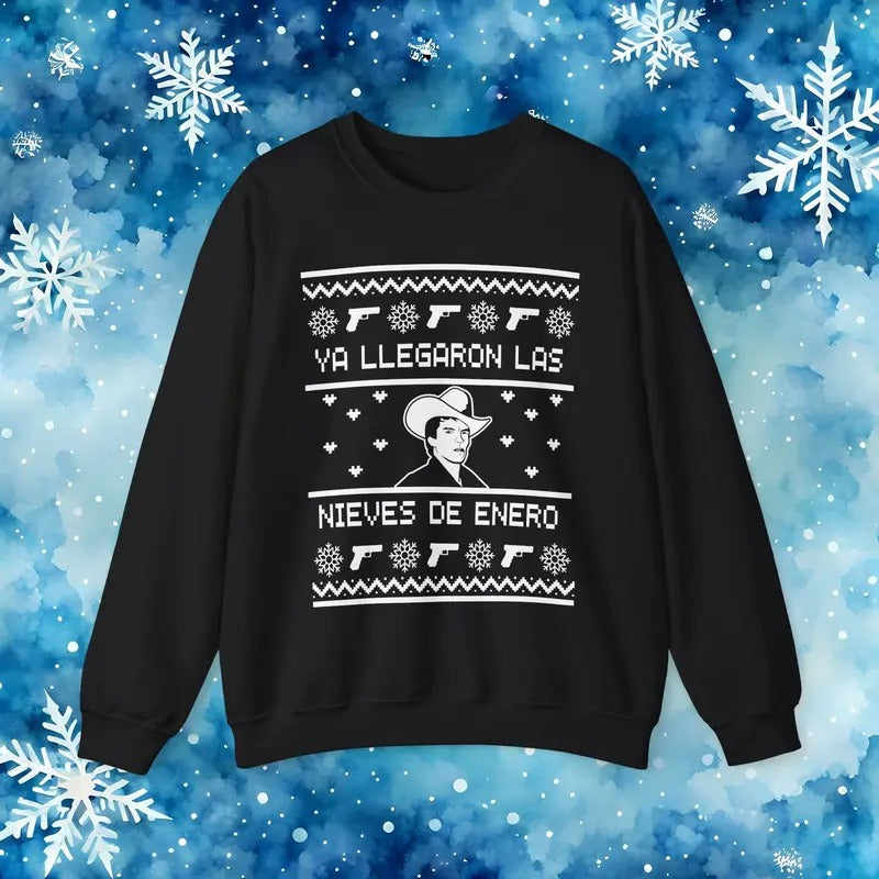 Chalino Ya Llegaron Las Nieves De Enero Ugly Couple - Adult & Kids T-Shirts, Sweatshirts & Hoodies apparel design preview 1
