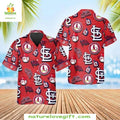 St Louis Cardinals MLB Hawaiian Champion Emblem Red - Adult & Kids T-Shirts, Sweatshirts & Hoodies apparel design preview 1