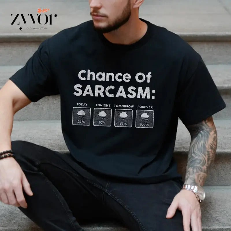 Chance Sarcasm Funny Pure Cotton Casual Crew Neck - Adult & Kids T-Shirts, Sweatshirts & Hoodies apparel design preview 1