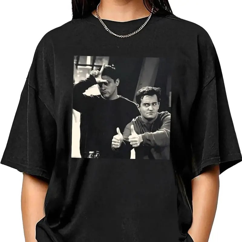 Chandler Bing Friends Funny Black Cotton Top - Adult & Kids T-Shirts, Sweatshirts & Hoodies apparel design preview 1