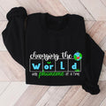Changing World One Phoneme Time Dyslexia Teacher - Adult & Kids T-Shirts, Sweatshirts & Hoodies apparel design preview 1