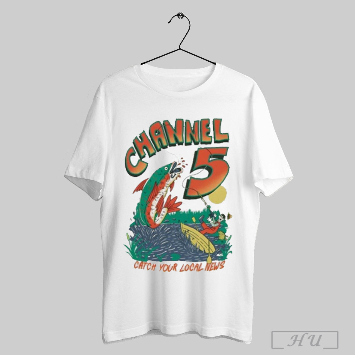 Channel 5 Catching Your Local News - Adult & Kids T-Shirts, Sweatshirts & Hoodies apparel design preview 1