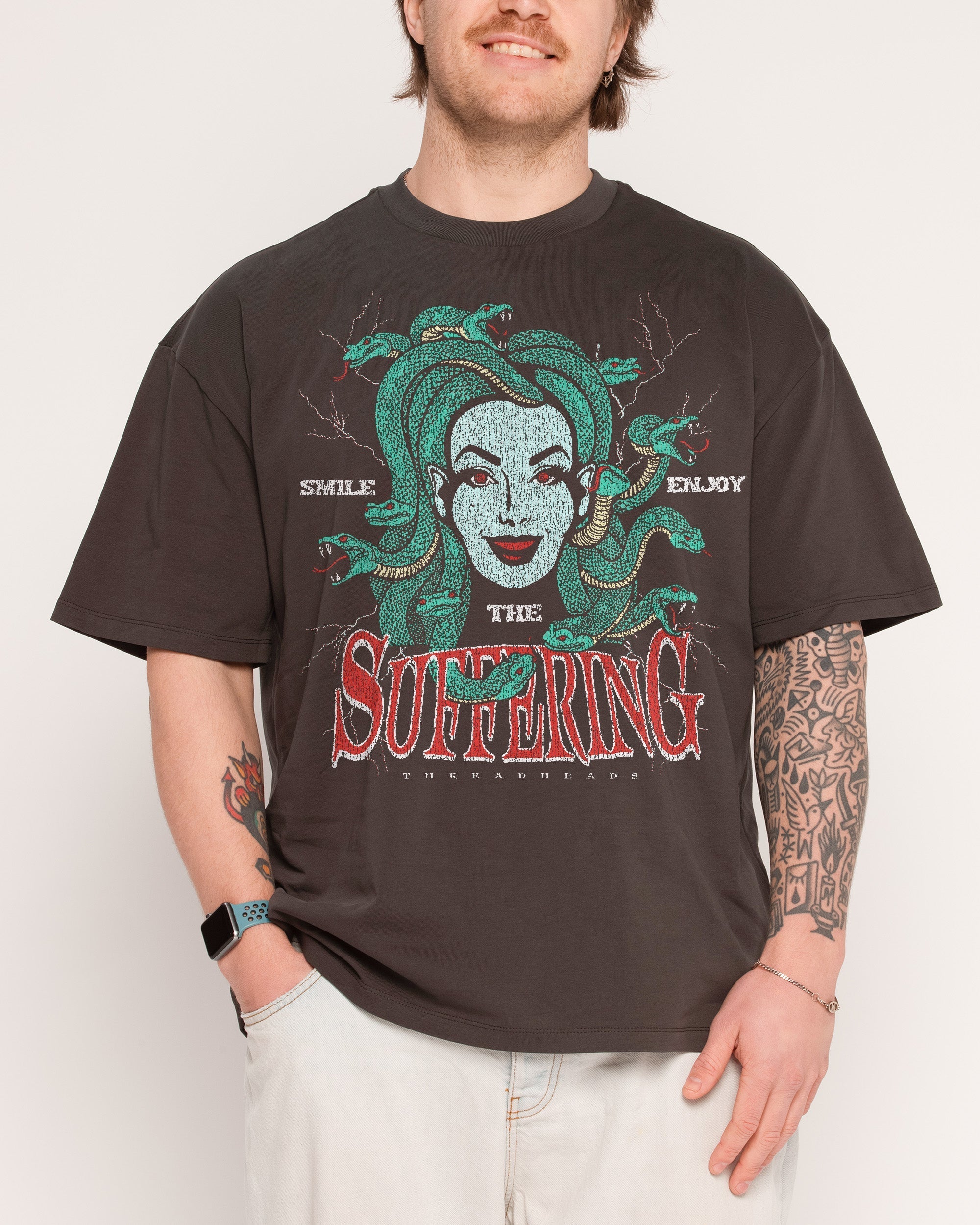 Smile Suffering Oversized - Adult & Kids T-Shirts, Sweatshirts & Hoodies apparel design preview 1