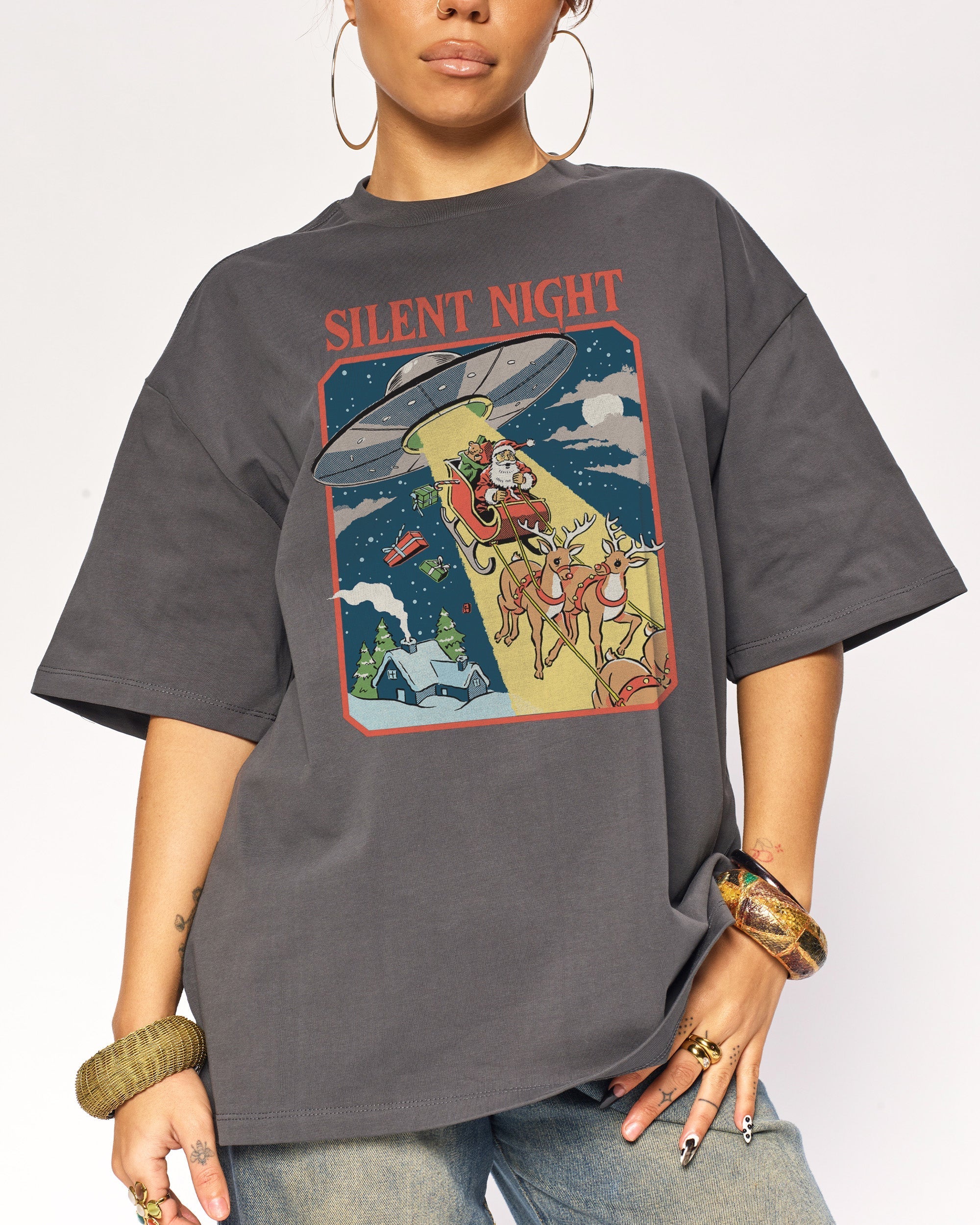 Silent Night Oversized - Adult & Kids T-Shirts, Sweatshirts & Hoodies apparel design preview 1