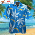 Chargers Cannabis Leaf Los Angeles Aloha - Adult & Kids T-Shirts, Sweatshirts & Hoodies apparel design preview 1