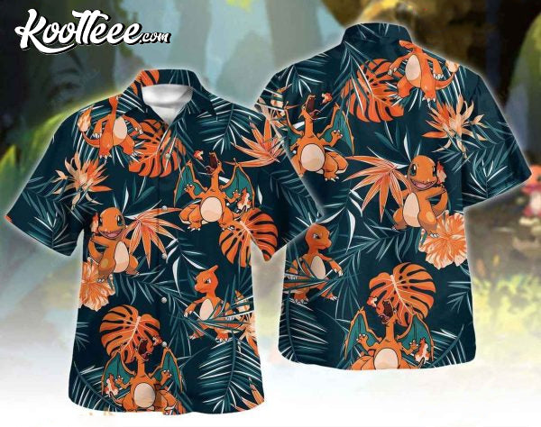 Charizard Charmeleon Charmander Tropical Design - Adult & Kids T-Shirts, Sweatshirts & Hoodies apparel design preview 1