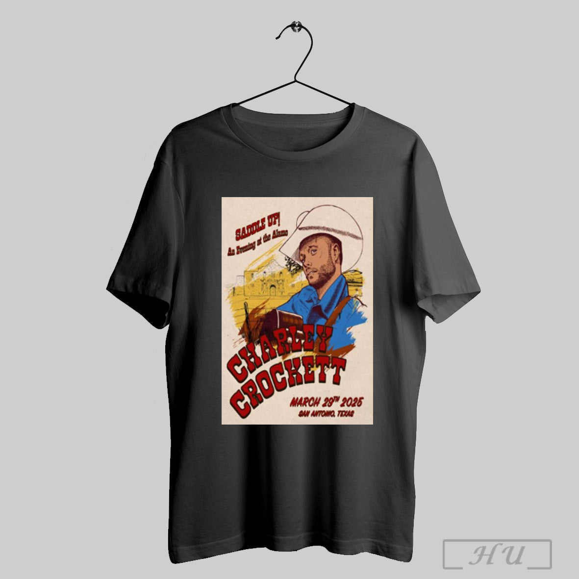 Charley Crockett Mar 29 2025 San Antonio Texas Tour - Adult & Kids T-Shirts, Sweatshirts & Hoodies apparel design preview 1