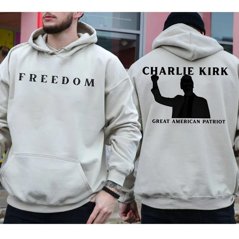 Charliie Freedom Two Sides Faith Based Political - Adult & Kids T-Shirts, Sweatshirts & Hoodies apparel design preview 1