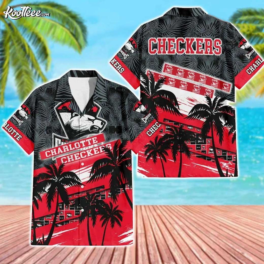 Charlotte Checkers AHL Hawaiian - Adult & Kids T-Shirts, Sweatshirts & Hoodies apparel design preview 1