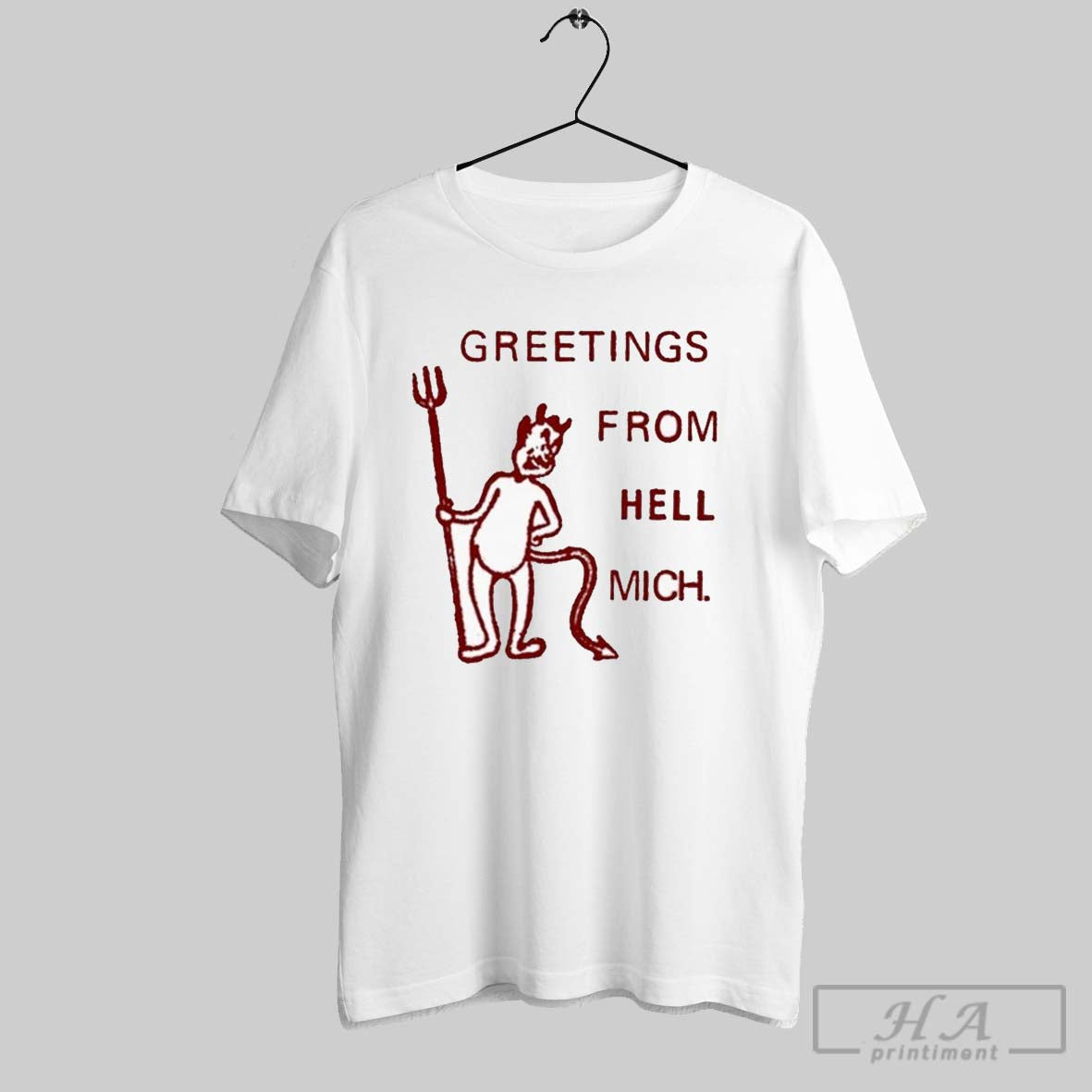Charmer Greetings From Hell Mich - Adult & Kids T-Shirts, Sweatshirts & Hoodies apparel design preview 1
