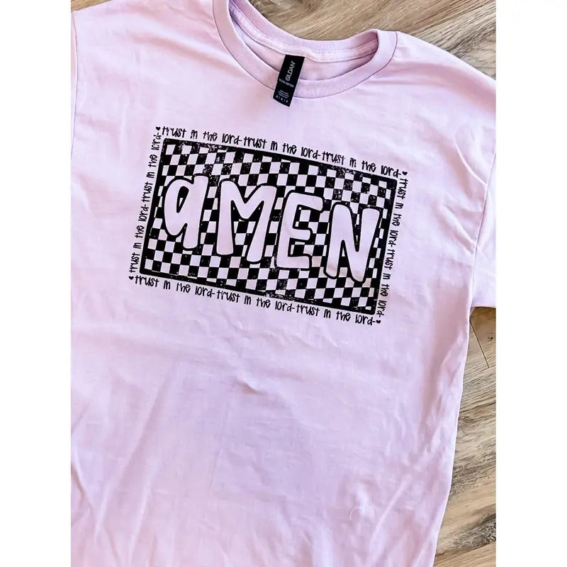 Checker Amen - Adult & Kids T-Shirts, Sweatshirts & Hoodies apparel design preview 1