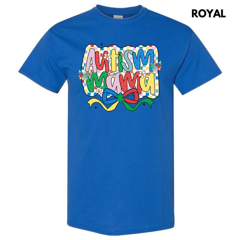 Checker Autism Mama Gildan Short Sleeve 'NLB' - Adult & Kids T-Shirts, Sweatshirts & Hoodies apparel design preview 1