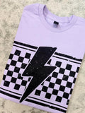 Checkered Lightning - Adult & Kids T-Shirts, Sweatshirts & Hoodies apparel design preview 1