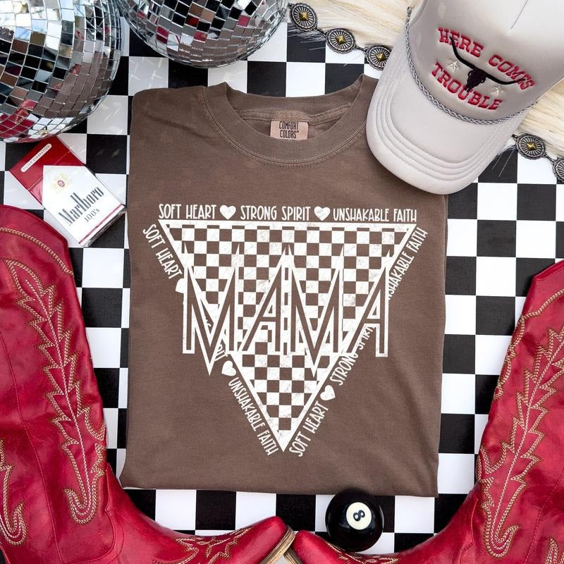 Checkered Mama Triangle DTF Transfers THIS IS NOT - Adult & Kids T-Shirts, Sweatshirts & Hoodies apparel design preview 1