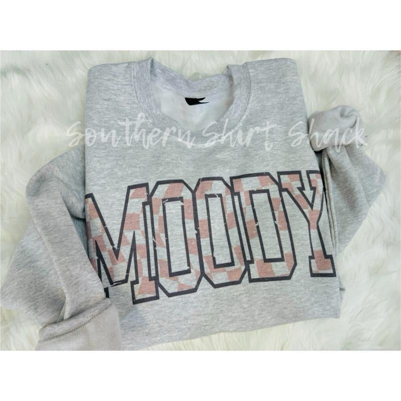 Checkered Moody Ash Gray - Adult & Kids T-Shirts, Sweatshirts & Hoodies apparel design preview 1