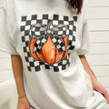 Checkered Pumpkin Top - Adult & Kids T-Shirts, Sweatshirts & Hoodies apparel design preview 1