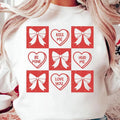 Checkered Valentine Heart Coquette Retro Cute - Adult & Kids T-Shirts, Sweatshirts & Hoodies apparel design preview 1